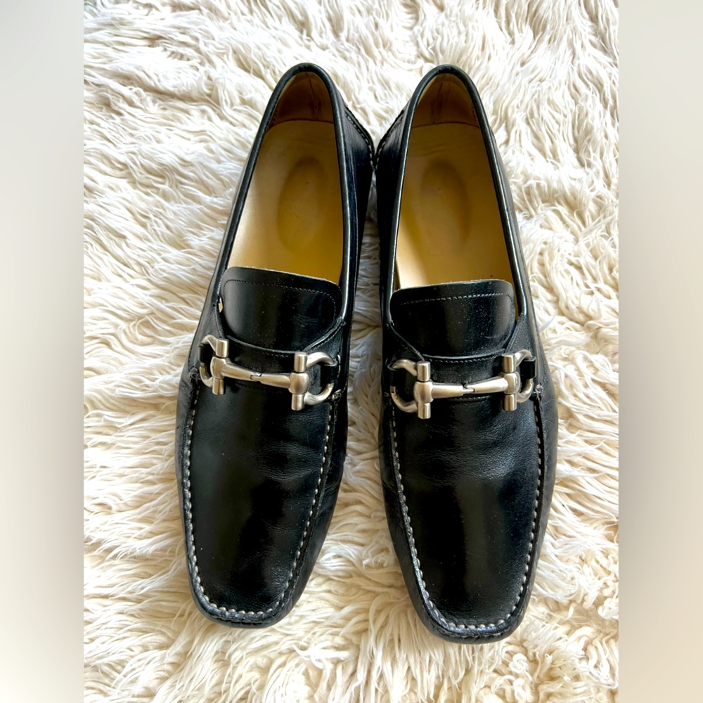 AUTHENTIC * Salvatore Ferragamo Men’s Leather Drivers